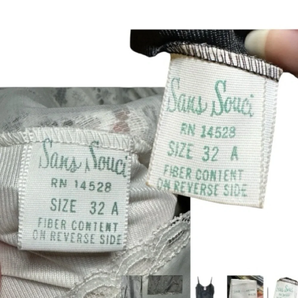 Sans Souci NWT Lace Detail 70s Slip Vintage Lingerie Bundle - Picture 15 of 15